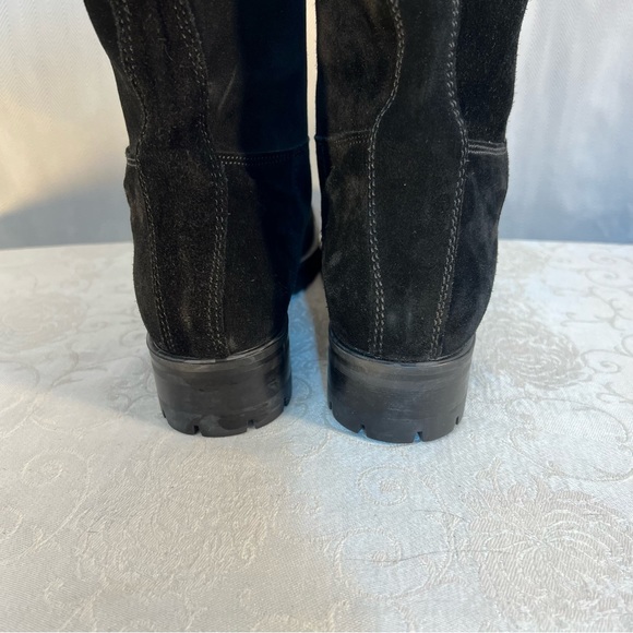 Black Suede Heeled Boots - Picture 9 of 11